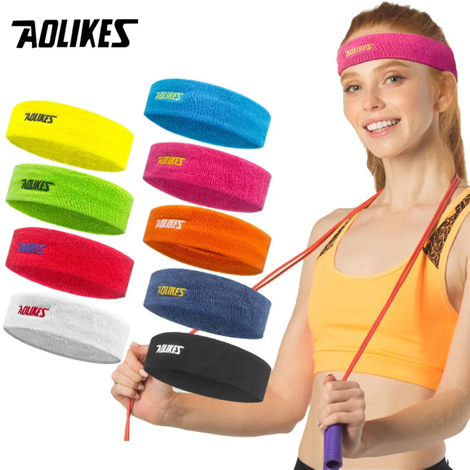 AOLIKES 1PCS High Quality Cotton Sweat Headband For Men Sweatband